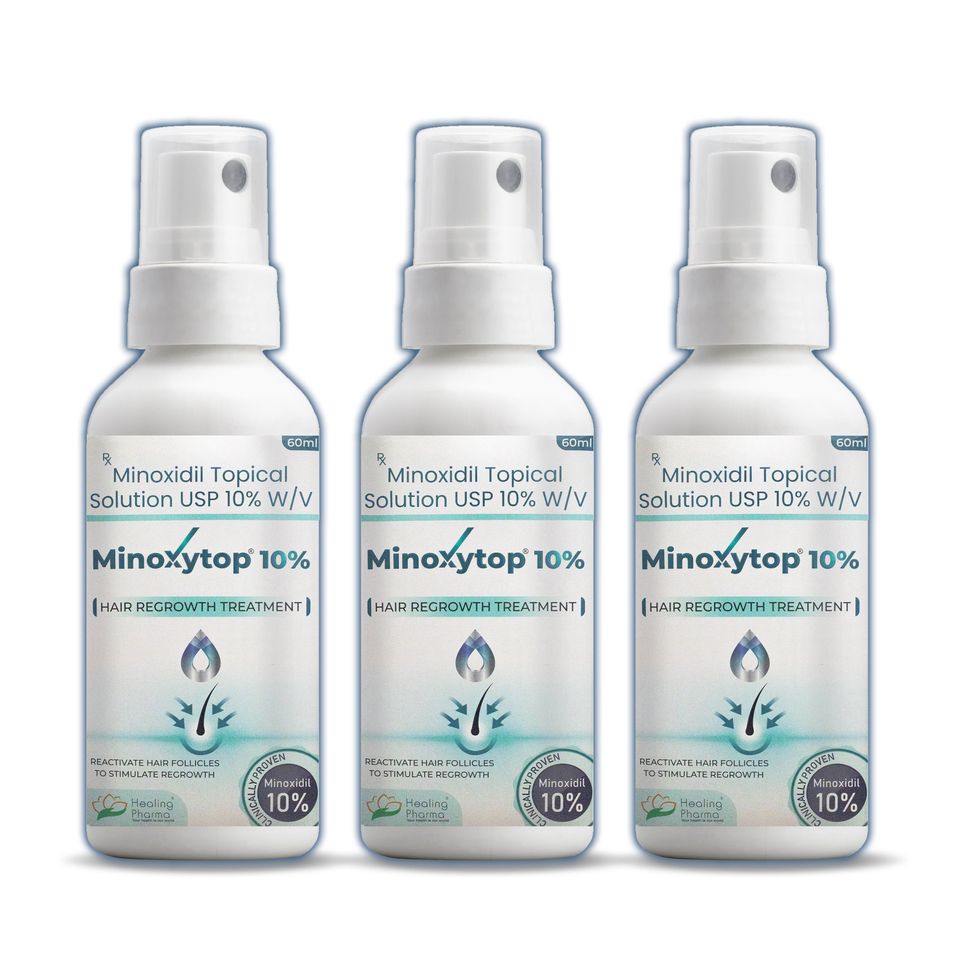 Minoxytop 10% Hair Regrowth Treatment 3 Month Supply [ 3 x 60ml ] Expiry ( 09/2026 )